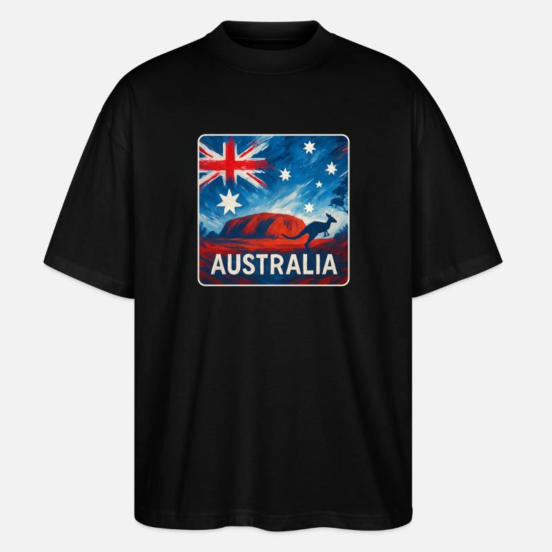 Conception de l’Outback australien - T-shirt bio Blaster 2.0 coupe oversize Stanley/Stella Unisexe - noir