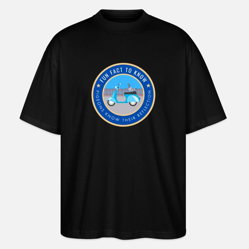 Pigeons know their reflection - Stanley/Stella Oversized Unisex Organic T-shirt Blaster 2.0 - black