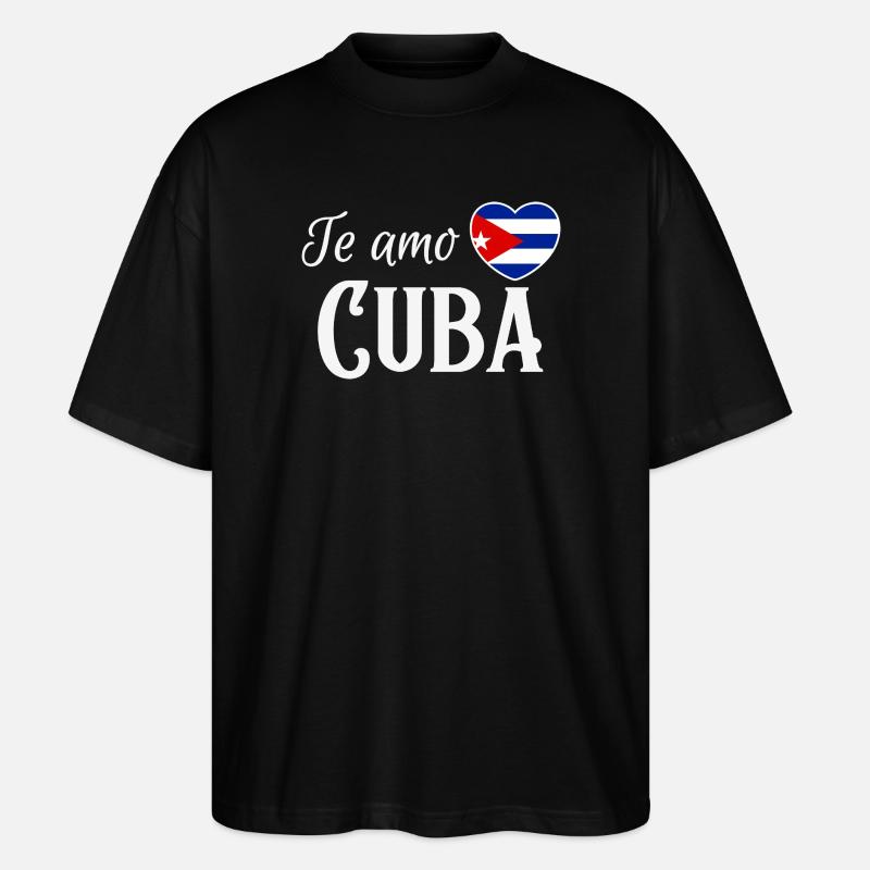J’adore Cuba, made in Cuba - T-shirt bio Blaster 2.0 coupe oversize Stanley/Stella Unisexe - noir