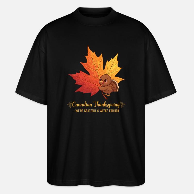 Grateful Canadian - Stanley/Stella Oversized Unisex Bio T-Shirt Blaster 2.0 - Schwarz