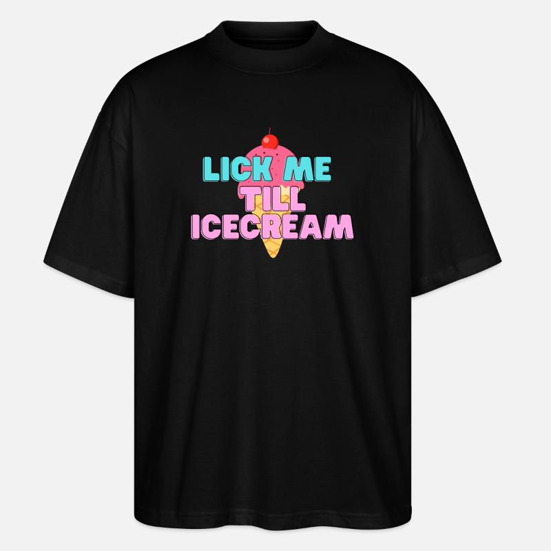 Süßes Eis - Stanley/Stella Oversized Unisex Bio T-Shirt Blaster 2.0 - Schwarz