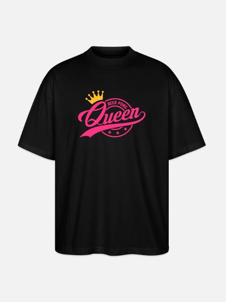 Beer Pong Queen 3 - Stanley/Stella Oversized Unisex Bio T-Shirt Blaster 2.0 - Schwarz