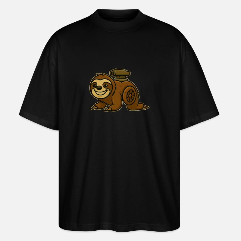 Faultier Turbo Design - Stanley/Stella Oversized Unisex Bio T-Shirt Blaster 2.0 - Schwarz
