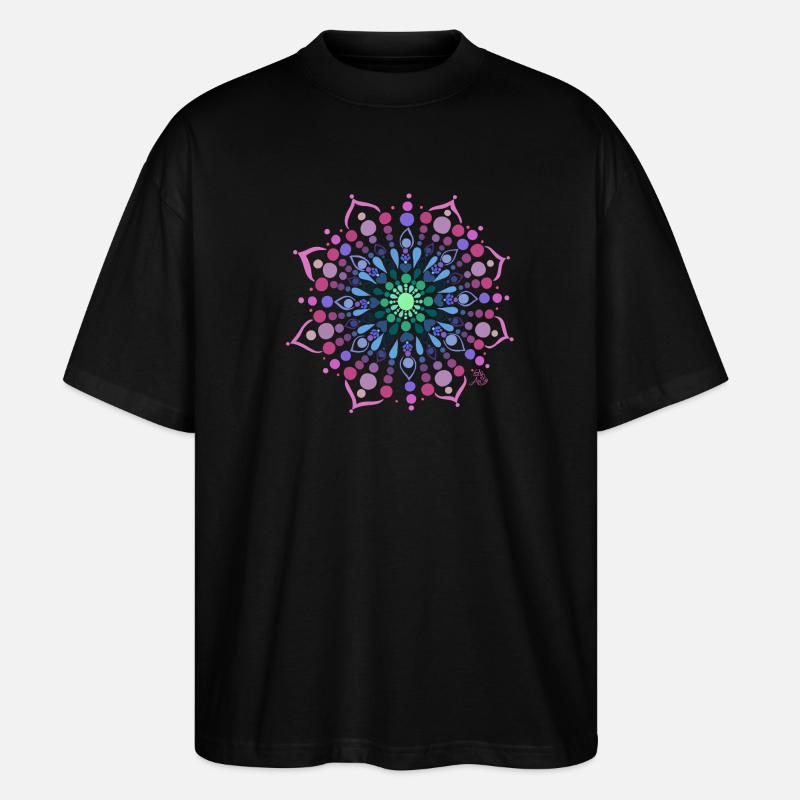 Mandala Liebe - Stanley/Stella Oversized Unisex Bio T-Shirt Blaster 2.0 - Schwarz