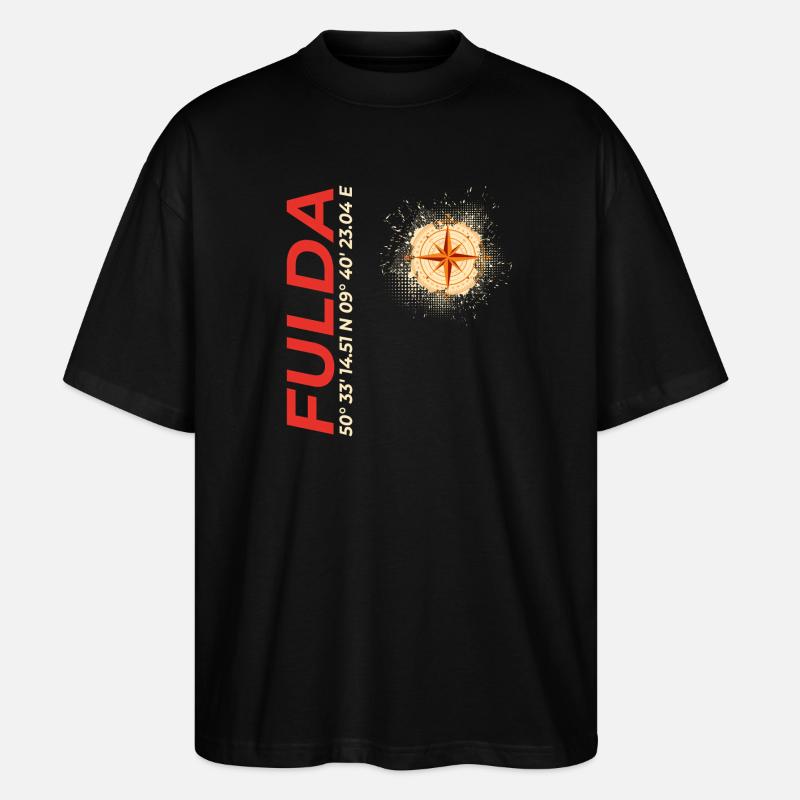Fulda - Stanley/Stella Oversized Unisex Bio T-Shirt Blaster 2.0 - Schwarz