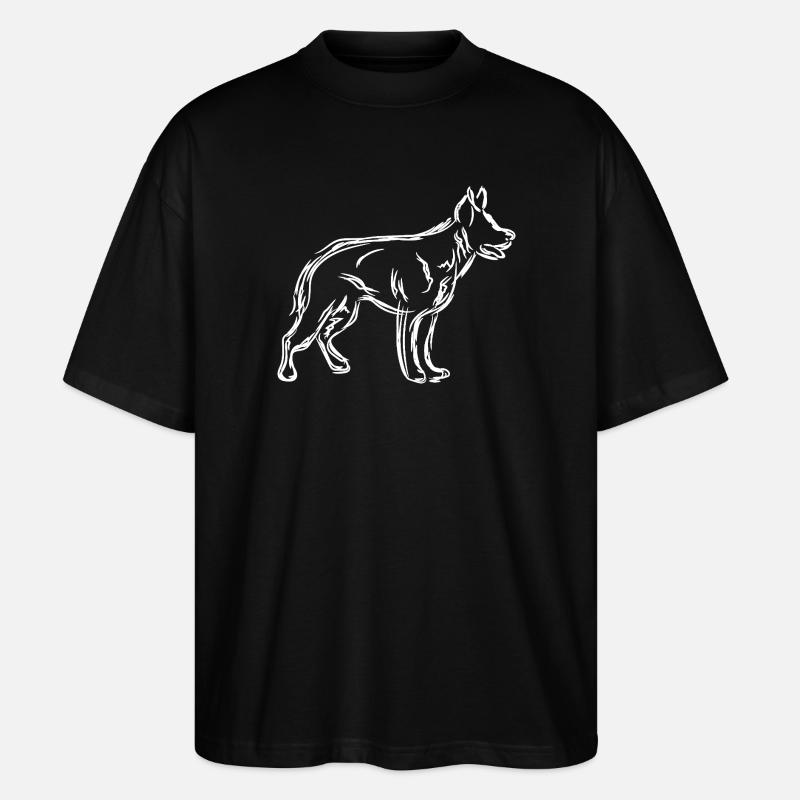 Schäferhund - Stanley/Stella Oversized Unisex Bio T-Shirt Blaster 2.0 - Schwarz