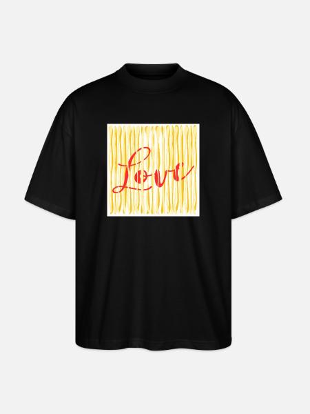 LOVE PASTA SPAGHETTI COOKING - Stanley/Stella Oversized Unisex Organic T-shirt Blaster 2.0 - black