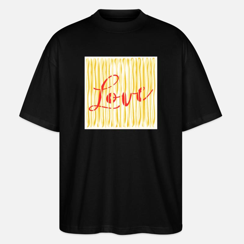 LOVE PASTA SPAGHETTI COOKING - Stanley/Stella Oversized Unisex Organic T-shirt Blaster 2.0 - black
