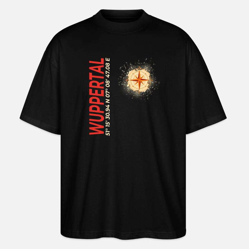 Wuppertal - Stanley/Stella Oversized Unisex Bio T-Shirt Blaster 2.0 - Schwarz
