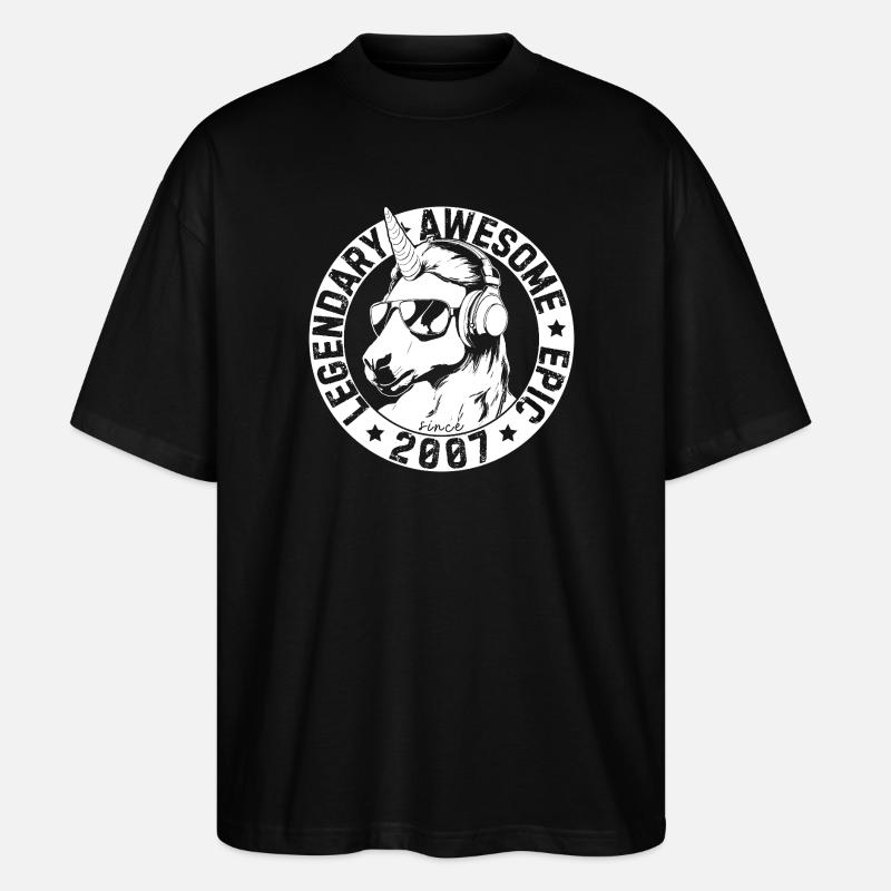 LEGENDARY AWESOME EPIC since 2007 - Stanley/Stella Oversized Unisex Organic T-shirt Blaster 2.0 - black