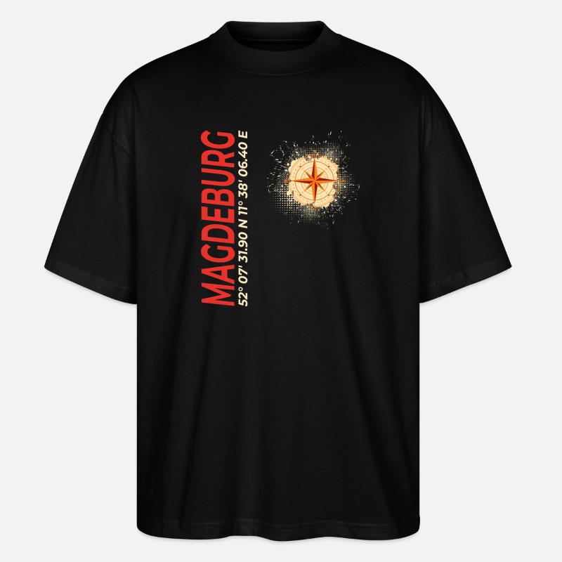 Magdeburg - Stanley/Stella Oversized Unisex Bio T-Shirt Blaster 2.0 - Schwarz