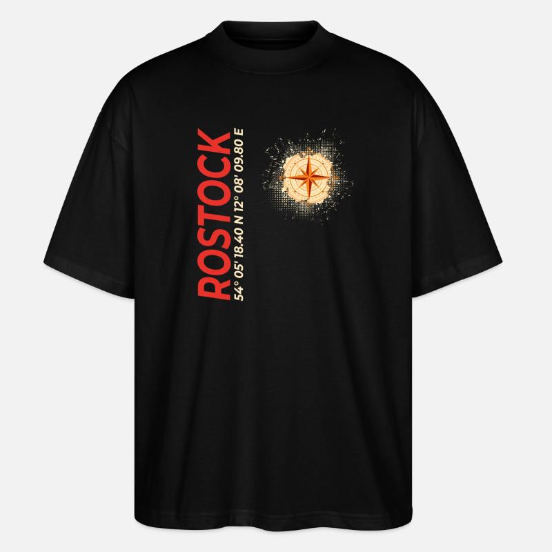 Rostock - Stanley/Stella Oversized Unisex Bio T-Shirt Blaster 2.0 - Schwarz