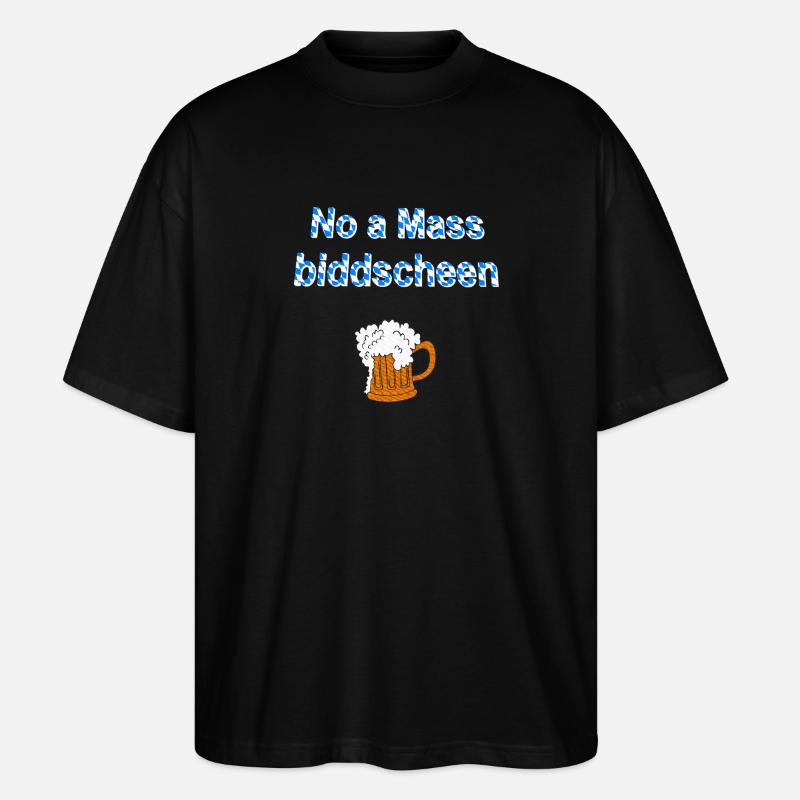 no a mass, bierglas, feste - Stanley/Stella Oversized Unisex Bio T-Shirt Blaster 2.0 - Schwarz