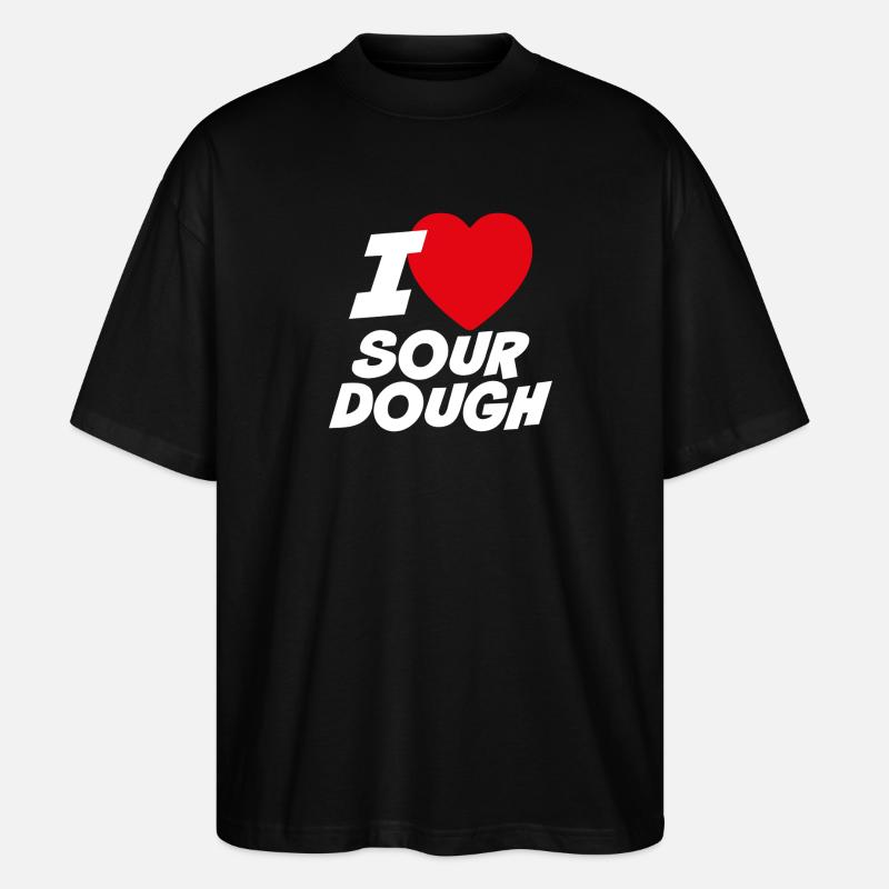 Ich liebe Sauerteig - Stanley/Stella Oversized Unisex Bio T-Shirt Blaster 2.0 - Schwarz