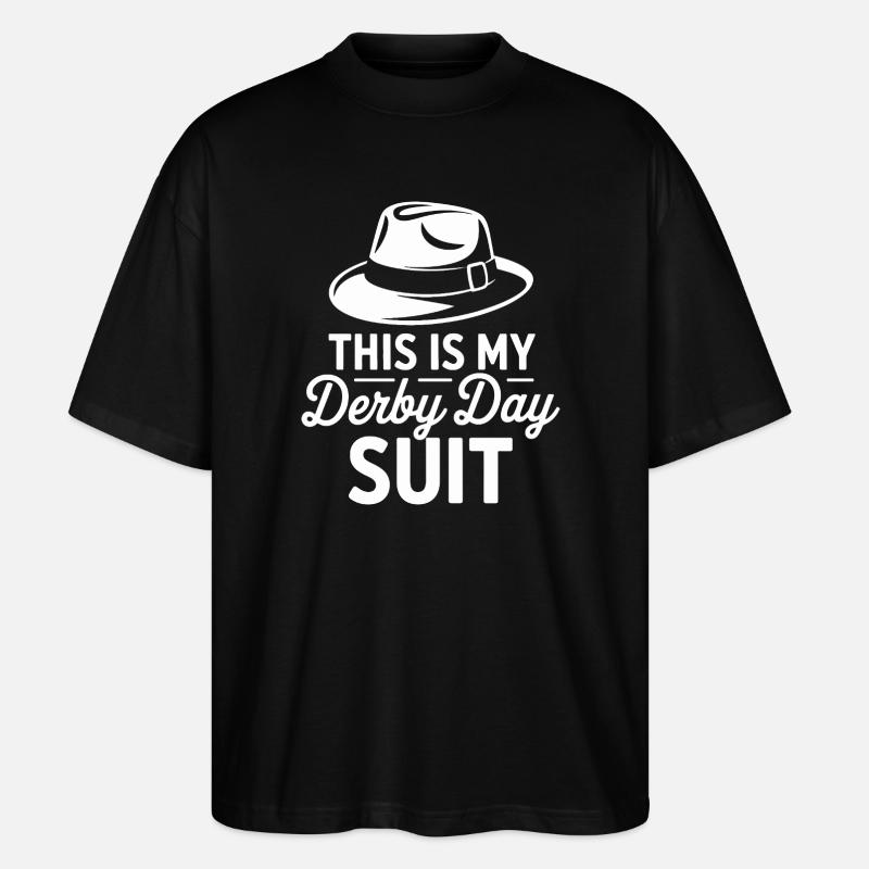 Derby Day Klassisches Anzug-Design - Stanley/Stella Oversized Unisex Bio T-Shirt Blaster 2.0 - Schwarz