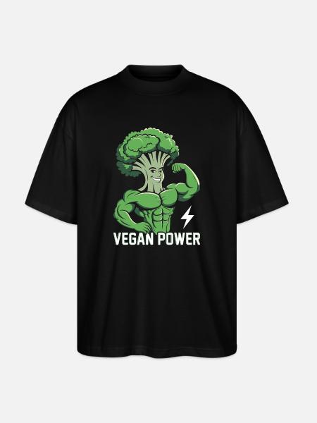 Vegane Power - Stanley/Stella Oversized Unisex Bio T-Shirt Blaster 2.0 - Schwarz