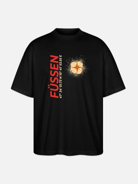 Füssen - Stanley/Stella Oversized Unisex Bio T-Shirt Blaster 2.0 - Schwarz