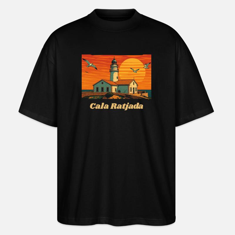 Cala Ratjada - Mallorca - Stanley/Stella Oversized Unisex Bio T-Shirt Blaster 2.0 - Schwarz