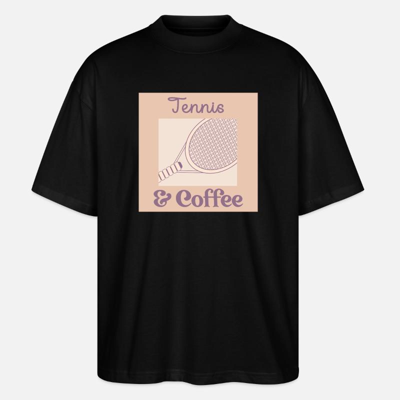 Café de tennis - T-shirt bio Blaster 2.0 coupe oversize Stanley/Stella Unisexe - noir