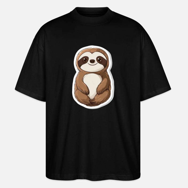Faultier - Stanley/Stella Oversized Unisex Bio T-Shirt Blaster 2.0 - Schwarz