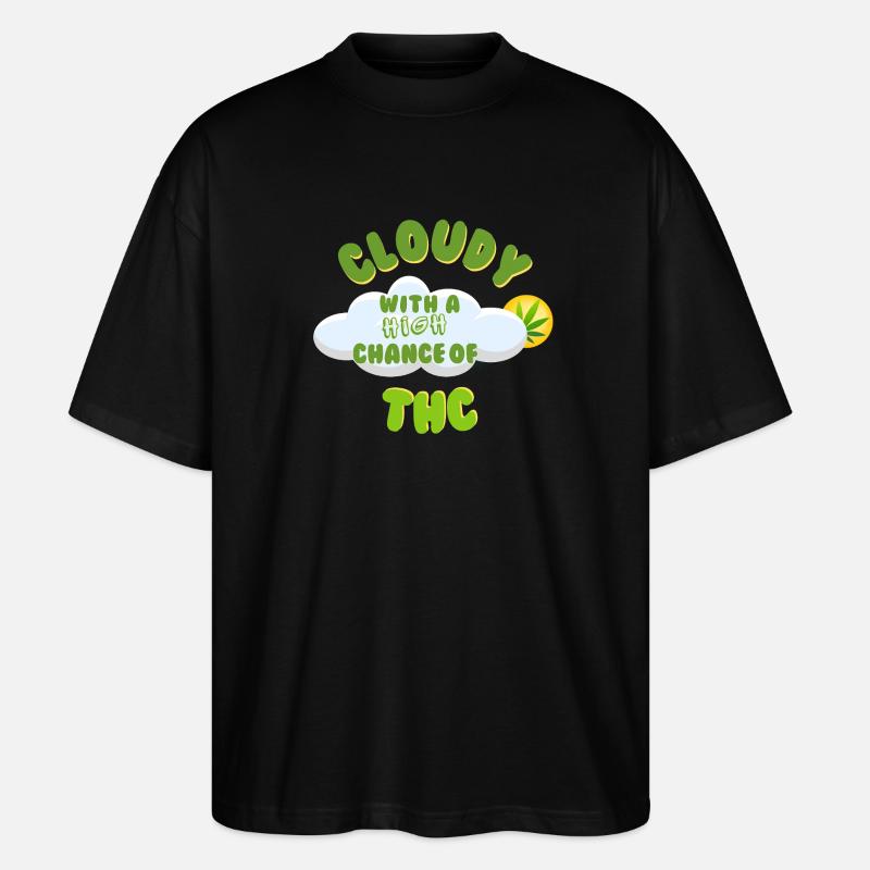 Conception de célébration du THC nuageux - T-shirt bio Blaster 2.0 coupe oversize Stanley/Stella Unisexe - noir