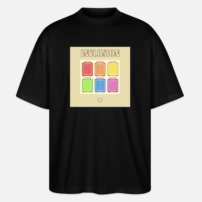 Inclusion Diversit Pride Fiert Valise - T-shirt bio Blaster 2.0 coupe oversize Stanley/Stella Unisexe - noir