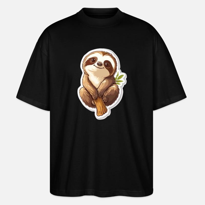 Faultier - Stanley/Stella Oversized Unisex Bio T-Shirt Blaster 2.0 - Schwarz
