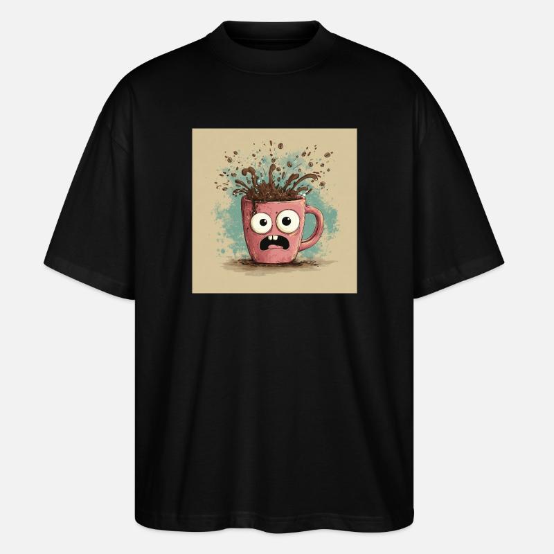 Caffeinated Chaos - Stanley/Stella Oversized Unisex Bio T-Shirt Blaster 2.0 - Schwarz