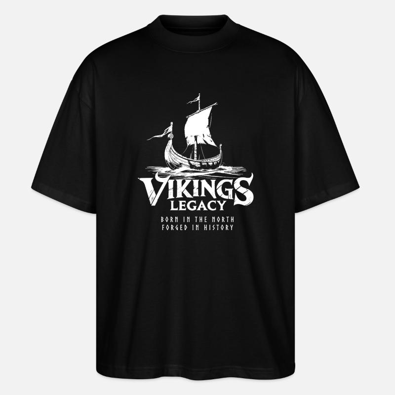 Drakkar - le drakkar viking - T-shirt bio Blaster 2.0 coupe oversize Stanley/Stella Unisexe - noir
