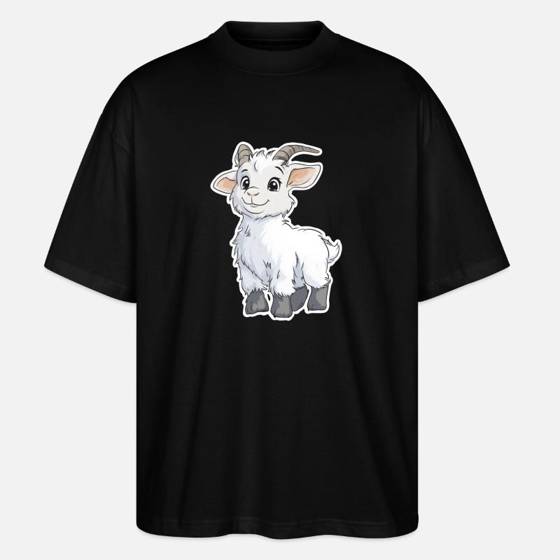 Ziege - Stanley/Stella Oversized Unisex Bio T-Shirt Blaster 2.0 - Schwarz