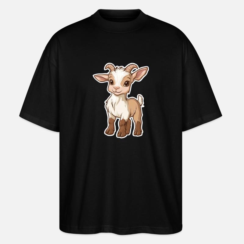 Ziege - Stanley/Stella Oversized Unisex Bio T-Shirt Blaster 2.0 - Schwarz