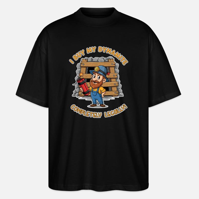 Dynamit-Miner ! - Stanley/Stella Oversized Unisex Bio T-Shirt Blaster 2.0 - Schwarz