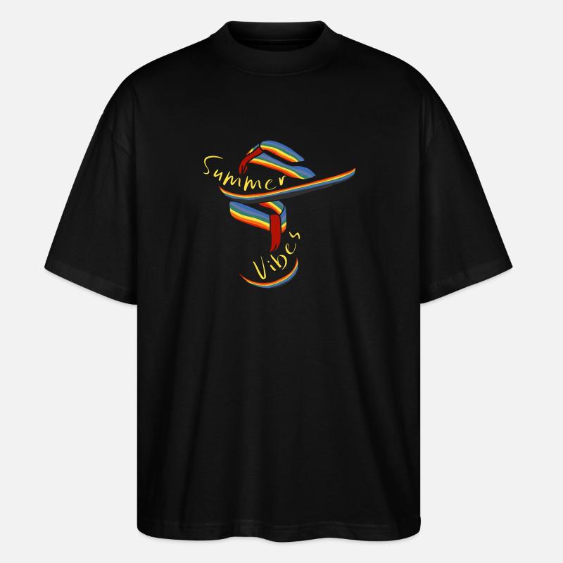 Summer Vibes Retro - Stanley/Stella Oversized Unisex Bio T-Shirt Blaster 2.0 - Schwarz