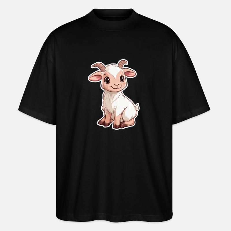 Ziege - Stanley/Stella Oversized Unisex Bio T-Shirt Blaster 2.0 - Schwarz