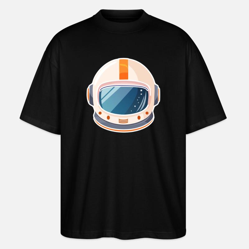 Casque spatial rétro - T-shirt bio Blaster 2.0 coupe oversize Stanley/Stella Unisexe - noir