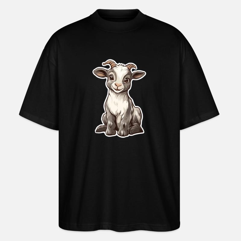 Ziege - Stanley/Stella Oversized Unisex Bio T-Shirt Blaster 2.0 - Schwarz