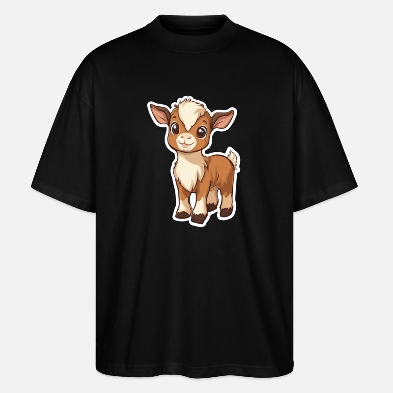 Ziege - Stanley/Stella Oversized Unisex Bio T-Shirt Blaster 2.0 - Schwarz