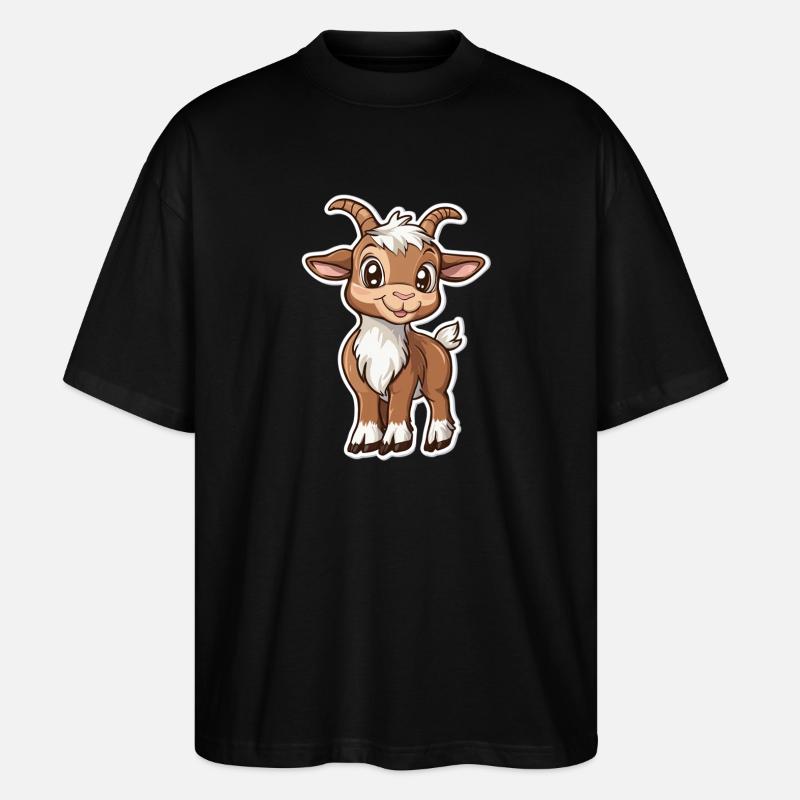 Ziege - Stanley/Stella Oversized Unisex Bio T-Shirt Blaster 2.0 - Schwarz