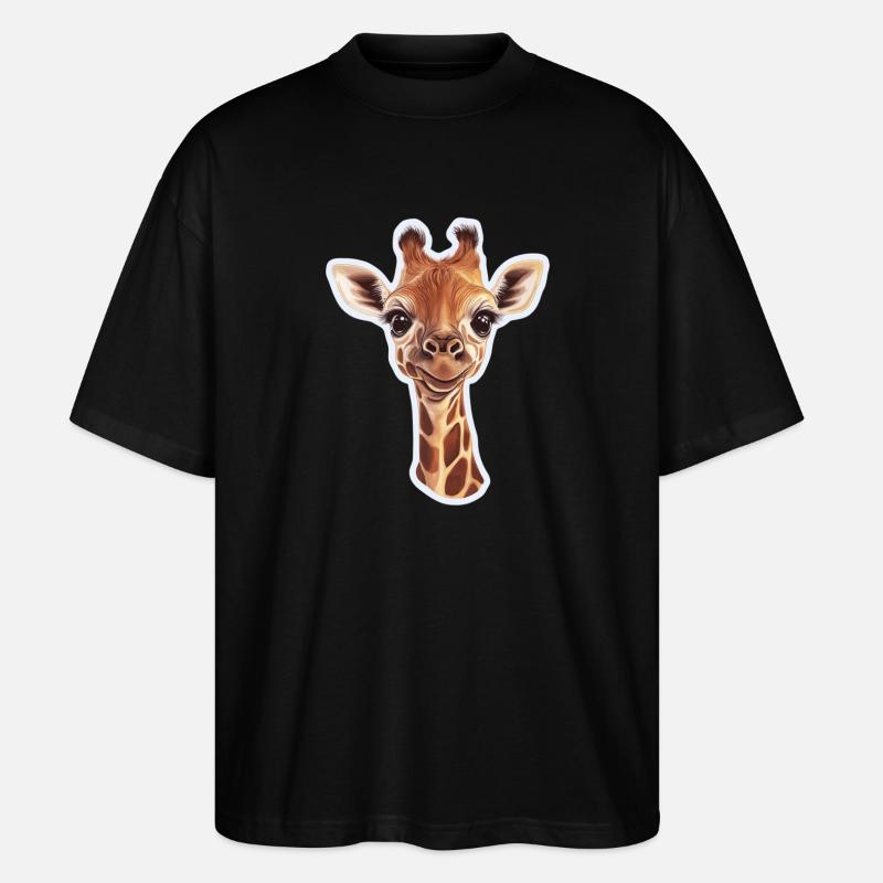 Giraffe - Stanley/Stella Oversized Unisex Bio T-Shirt Blaster 2.0 - Schwarz