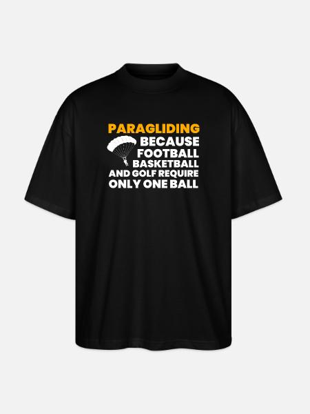 Paragliding Funny T Shirt Gift - Stanley/Stella Oversized Unisex Organic T-shirt Blaster 2.0 - black