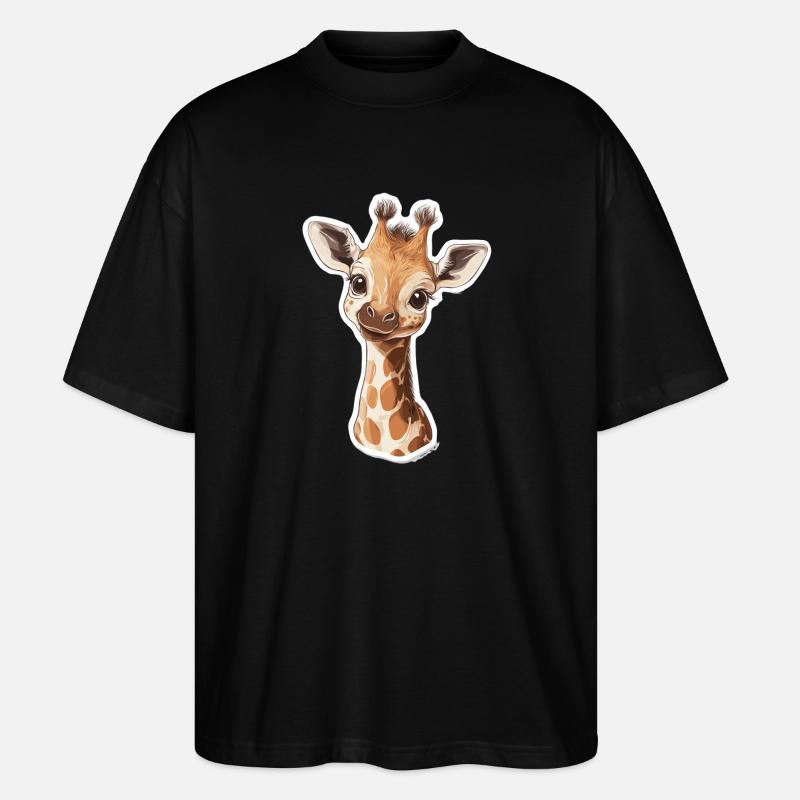 Giraffe - Stanley/Stella Oversized Unisex Bio T-Shirt Blaster 2.0 - Schwarz