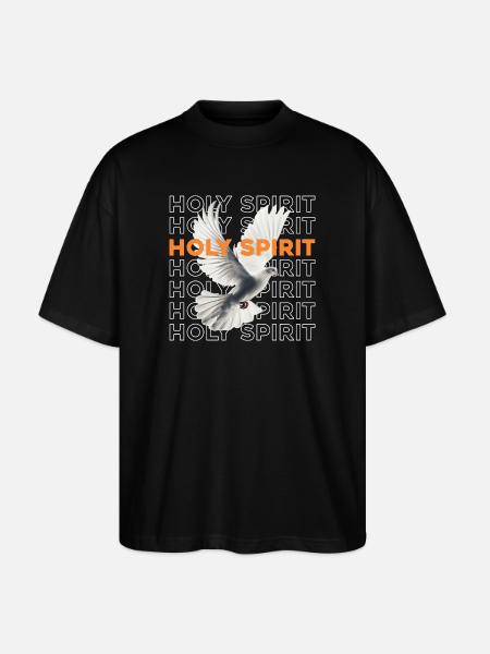 Dove of Holy Spirit - Stanley/Stella Oversized Unisex Organic T-shirt Blaster 2.0 - black