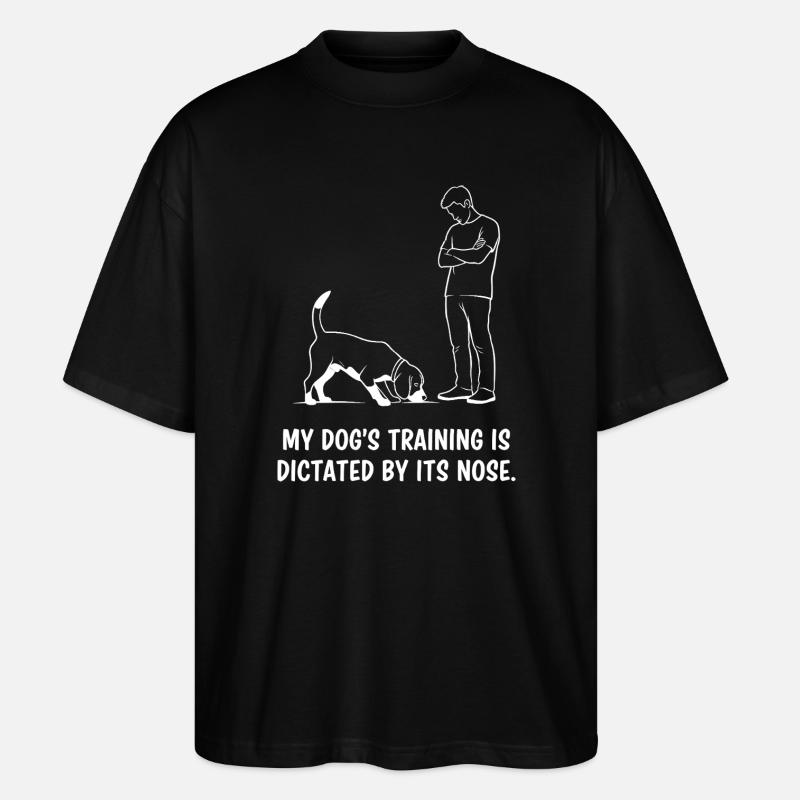 Hundetraining nach Nase - Stanley/Stella Oversized Unisex Bio T-Shirt Blaster 2.0 - Schwarz