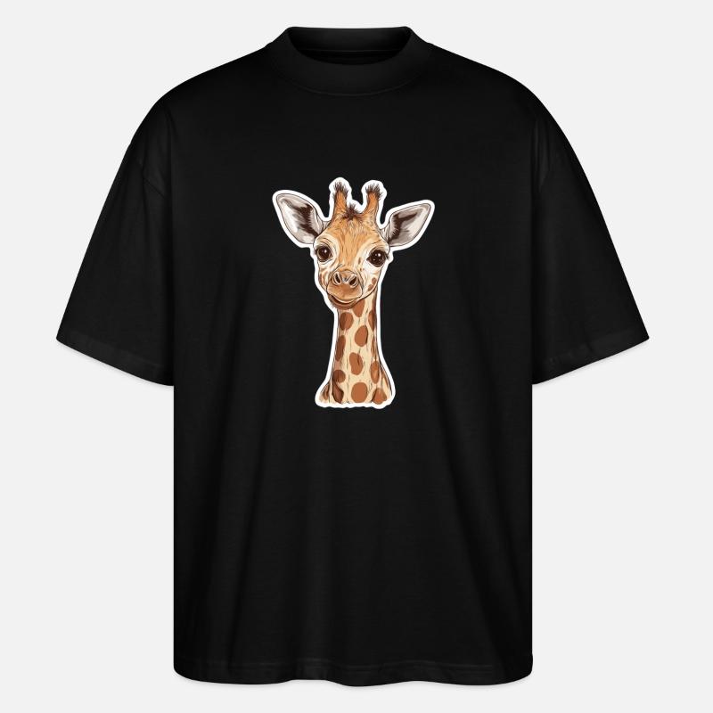 Giraffe - Stanley/Stella Oversized Unisex Bio T-Shirt Blaster 2.0 - Schwarz