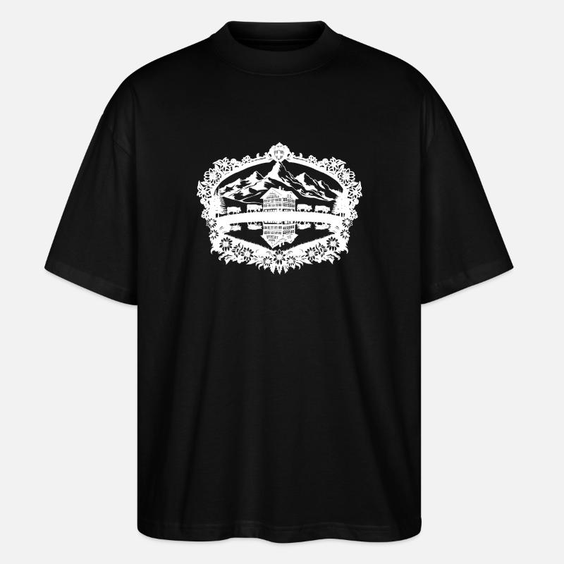 Gletschersee_white - Stanley/Stella Oversized Unisex Bio T-Shirt Blaster 2.0 - Schwarz