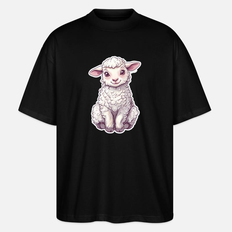 Schaf - Stanley/Stella Oversized Unisex Bio T-Shirt Blaster 2.0 - Schwarz