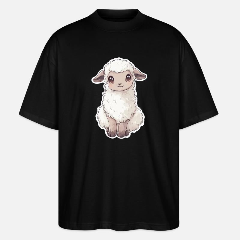 Schaf - Stanley/Stella Oversized Unisex Bio T-Shirt Blaster 2.0 - Schwarz