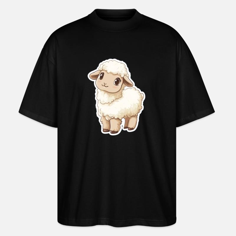 Schaf - Stanley/Stella Oversized Unisex Bio T-Shirt Blaster 2.0 - Schwarz