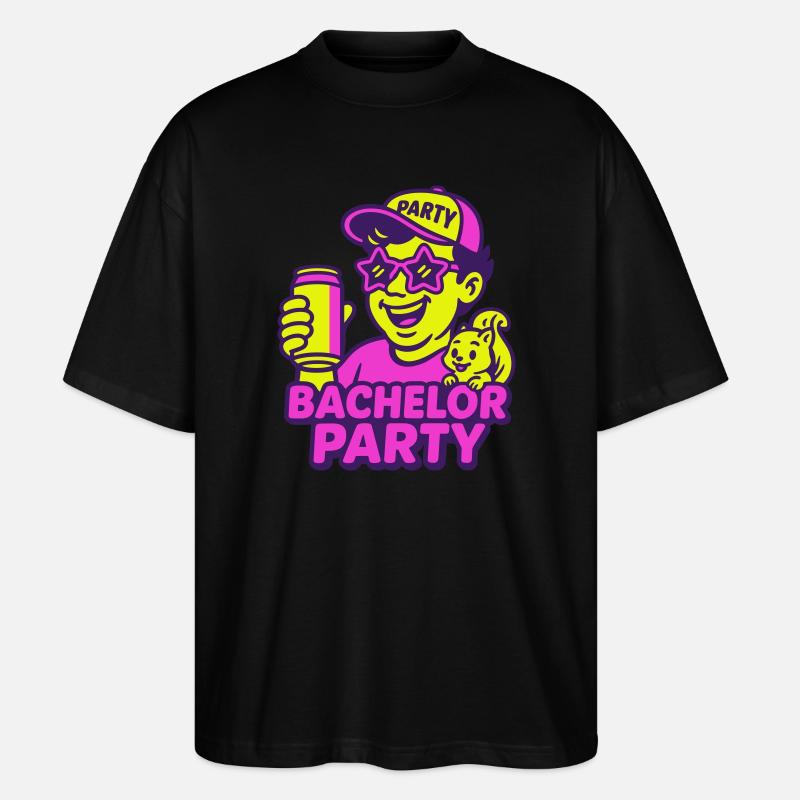 Bachelor Party - Stanley/Stella Oversized Unisex Bio T-Shirt Blaster 2.0 - Schwarz