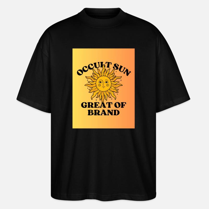 Versteckte Sonne Großes Zeichen - Stanley/Stella Oversized Unisex Bio T-Shirt Blaster 2.0 - Schwarz